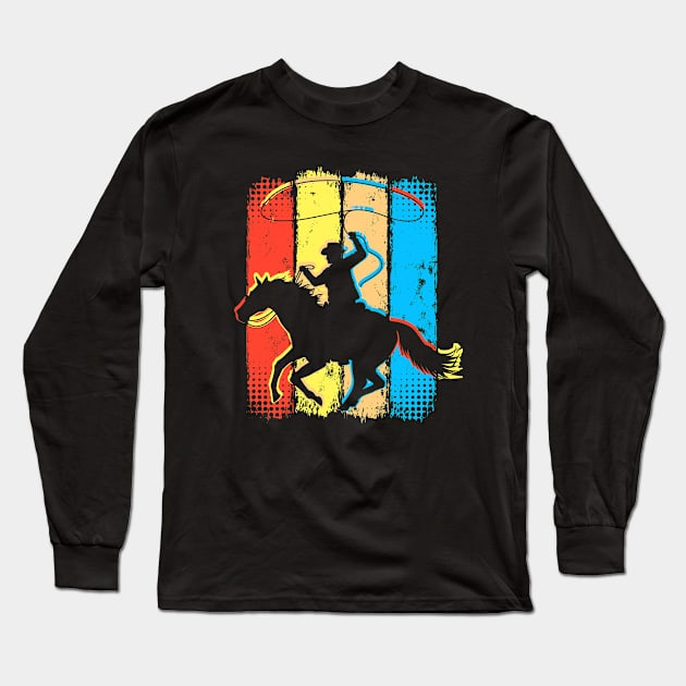 Cowboy with Lasso - Wild west Horse riding Long Sleeve T-Shirt by BabyYodaSticker